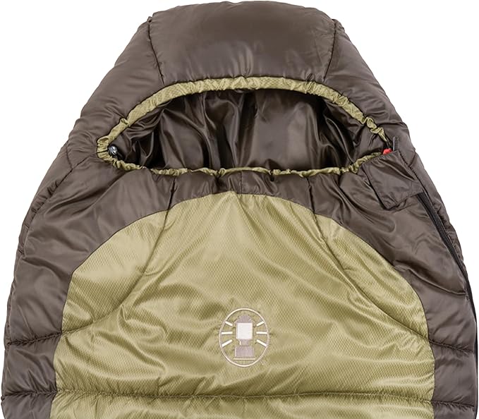 Coleman North Rim 0°F Big &amp Tall Sleeping Bag Cold-Weather Mummy Sleep Sack with No-Snag Zipper &amp Adjustable Hood for Warmth &amp Ventilation Large Camping Sleeping Bag