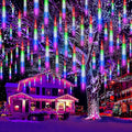 Christmas Meteor Shower Lights 20 in 20 Tube Automatic Changing Cascading Rain Lights with 12 Modes Waterproof Outdoor Xmas Decor for House Yard Wedding Party