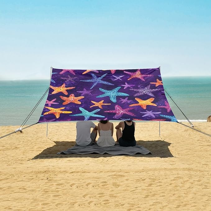 Beach Tent Sun Shelter Dancing Starfish Lightweight &amp Easy Setup Beach Shade Canopy for Camping Fishing