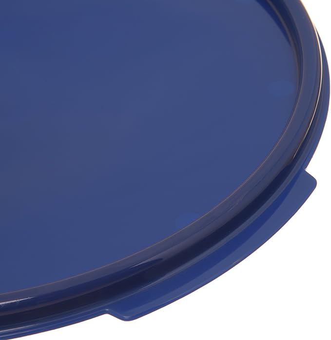 Carlisle FoodService Products Storplus Round Food Storage Container Lid with Stackable Design for Catering Buffets Restaurants Polypropylene (Pp) 12 To 22 Quarts Royal Blue (Pack of 6)