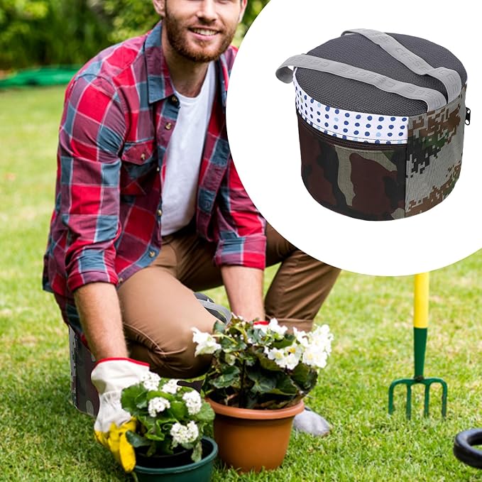 Portable Small Garden Stool Lightweight Outdoor Gardening Weeding Stool with Breathable Foam Seat for Field Work and Camping for Adults Random Style