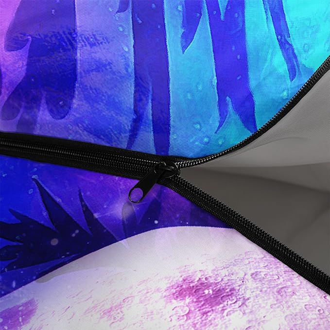 Galaxy Wolf Camping Sleeping Bags Warm &amp Cool Weather Waterproof Backpacking Blue Purple Starry Sky Sleeping Bag All Seasons Camping for Adult Kids Boy Girls Camping Gear Equipment Traveling