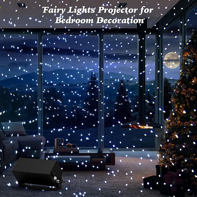 Outdoor Star Lights Projector AIRIVO White Laser Fairy Lights Projector Christmas Snowflake Projector 3 Lighting Modes Garden Light with Remote Control for Home PatioLandscape