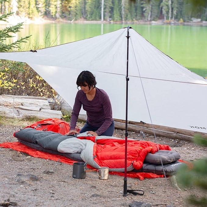 KAMMOK Kuhli Ultralight | Versatile Weather Shelter (Waterproof Durable Portable Camping Tarp Hammock Tarp Rain Cover) Crater Gray