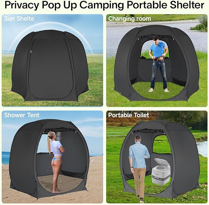 Alvantor Pop Up Screen Tent House Room Instant Outdoor Camping Canopy Sun Shelter Gazebo for Patio Backyard &amp Deck Privacy Tent(2-10 People 8'x8' 10'x10' 12'x12')