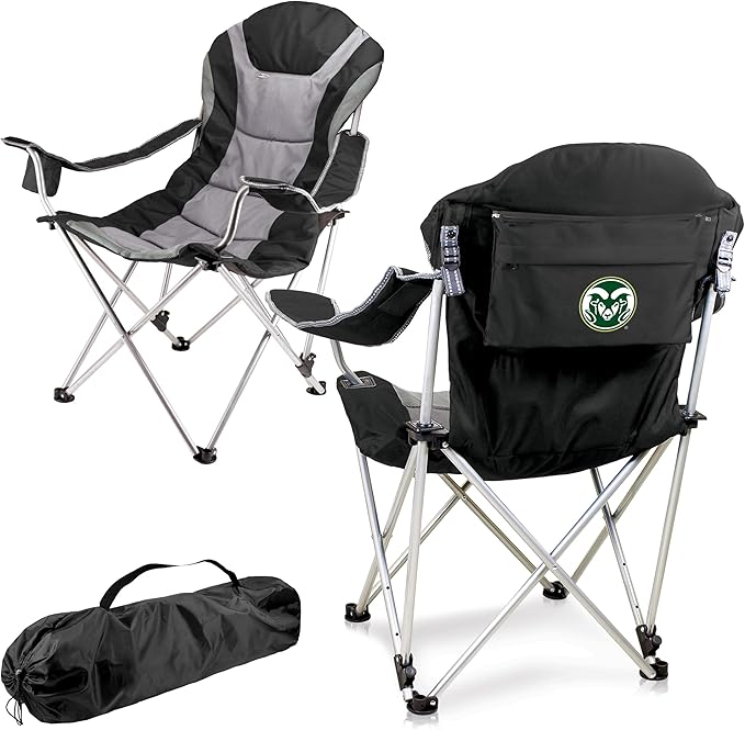 Picnic TIME NCAA Arkansas Razorbacks Reclining Camp Chair - Beach Chair for Adults - Sports Chair with Carry Bag