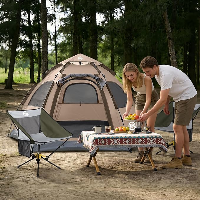 ADSMART Instant Tents for Camping 2/3/4/5 Person Tent Waterproof Easy Setup Sets Up Backpacking Tents with Carry Bag for Outdoor Hiking