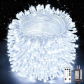 Christmas Lights String Outdoor Indoor Xmas Tree Decorations Lights Plug in Twinkle Fairy Light with Remote Timer Dimmable for Room Yard Holiday Party Wedding Decor (Cold White 403FT 1200 LED)