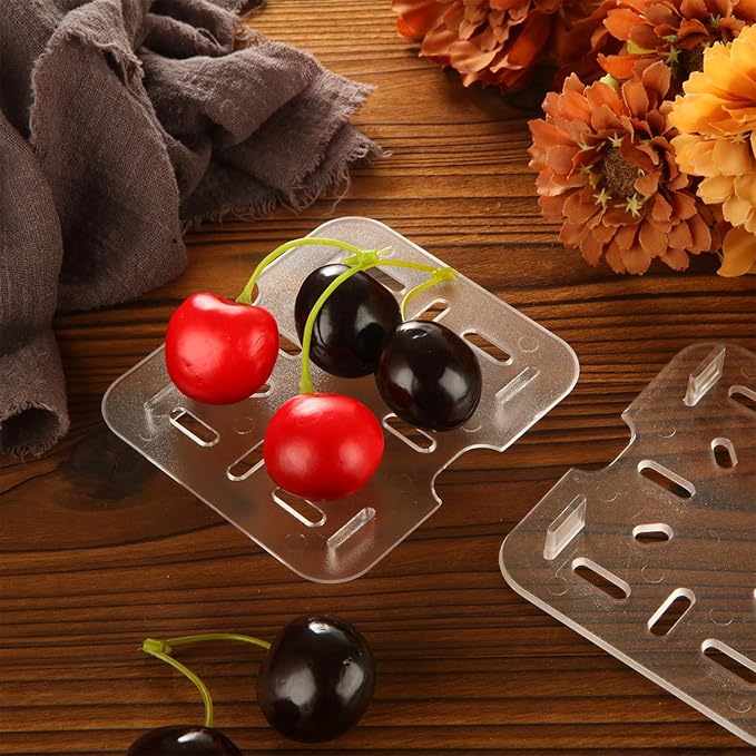 25 PCS Plastic Drain Shelf for 1/6 Size Food Pan Clear Plastic Grate Trays Acrylic Food Drain Pan Trays for Food Fruit Vegetables Sink Teapot Dish Kitchen Restaurant Hotel