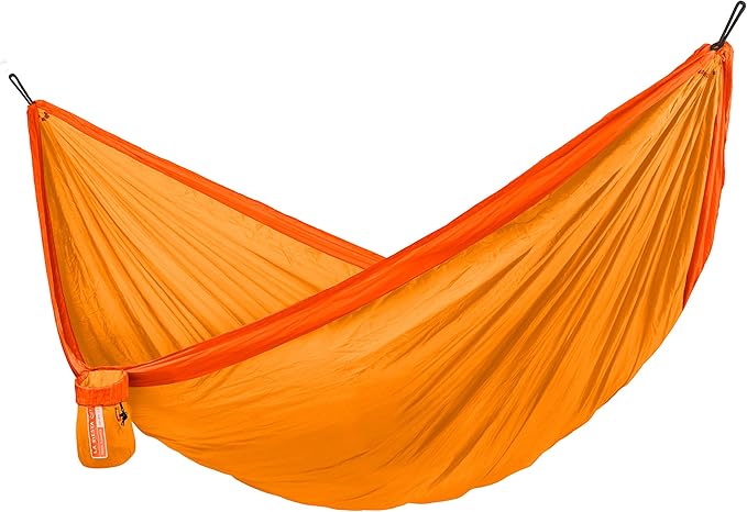 LA SIESTA Colibri 3.0 Outdoor Hammock &amp Tree Straps - Portable Camping Hammock for Hiking Travel and Backpacking - Breathable Nylon Single Person Hammock Sunrise