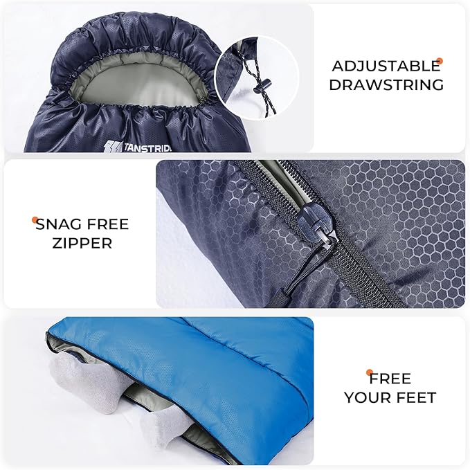 Sleeping Bags for Adults Warm WeatherBackpacking Compact Lightweight Camping Sleeping Bag with Compression Sack for KidsCamping Essentials Gear for HikingTravelClimbOutdoor Indoor