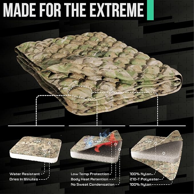 Woobie Blanket Poncho Liner Army &amp Military Blanket | Insulated Thermal Camping Blanket | USGI Waterproof Army Gear &amp Military Gear