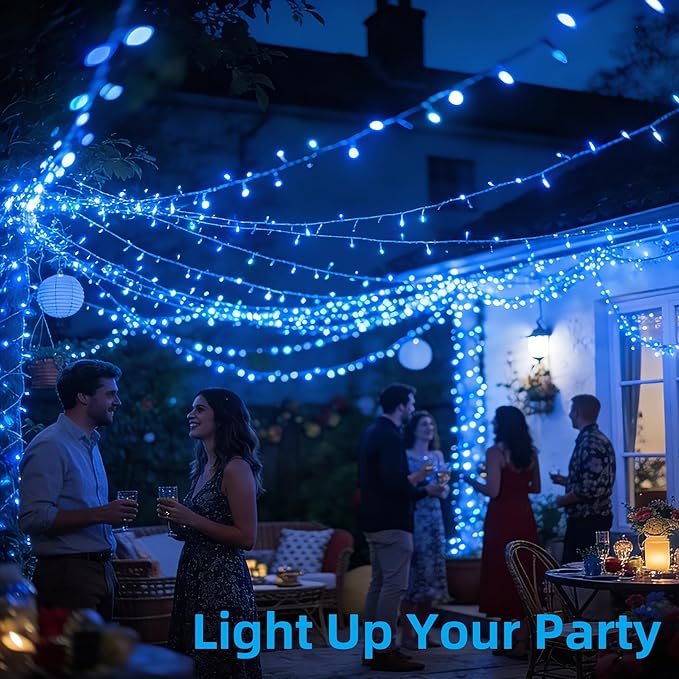 1500 LED Christmas Lights Outdoor with 12 Modes 470FT Green Wire Christmas String Fairy Lights with Timer &amp Dimmable Waterproof Twinkle Tree Lights for House Ocean Party Wedding Xmas Decor Blue