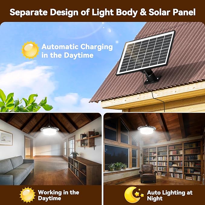 Solar Lights Outdoor Waterproof396 LED Solar Shed Light Indoor Outdoor with Remote ControlTimer Solar Pendant Light 5 ModesSolar Powered Barn Lights for Chicken CoopGazeboGarageShop