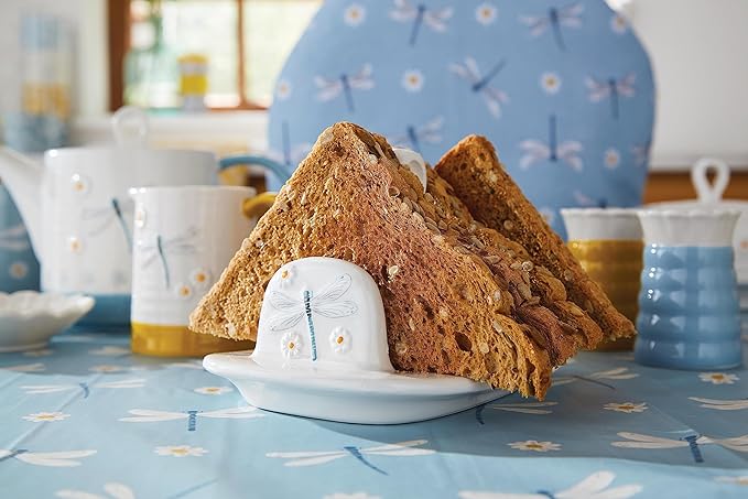 Cooksmart British Designed Ceramic Toast Rack | Toast Holder Perfect for Breakfast | Toast Racks for All Types of Kitchens - English Meadow