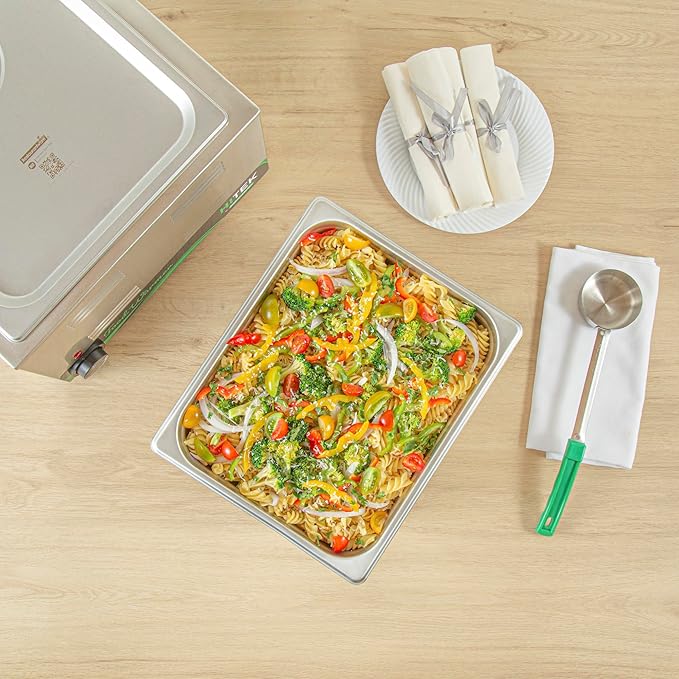 Restaurantware-Kitchen Tek 1/2 Half Size Steam Table Pan 1 Anti-Jam Steam Pan - Lid Sold Separately 8â€ Deep 24 Gauge Stainless Steel Freezable For Catering Event And Party