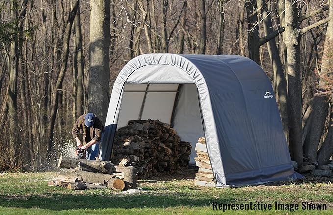 ShelterLogic 77823 Grey 10'x16'x8' Round Style Shelter