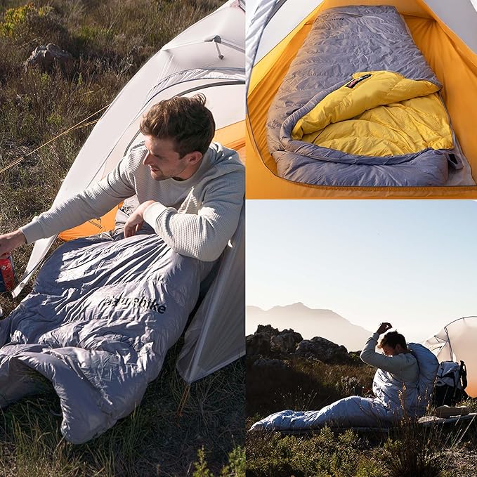 Naturehike CW700[2025 Upgrade] Ultralight Down Sleeping Bag [ -26.2°C~-1.7°C1074g] All Season Camping Sleeping Bags for Cold Weather Adults BackpackingHunting with Storage Bag