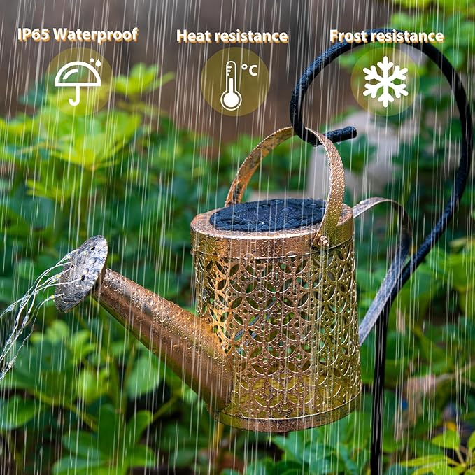 Solar Watering Can Light - Solar Yard Decorations OutdoorGarden Decor Lights for YardIP65 Waterproof Hanging Lantern LightsOutside Garden Flower Bed Decor Light for Moms Birthday