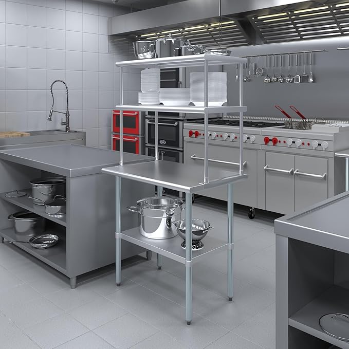AmGood Double OverShelf Stainless Steel NSF - Many (36 Long x 18 Deep)