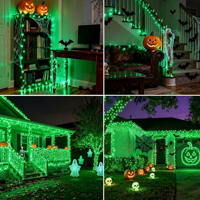 500 LED Green Christmas Tree Light170ft Connectable Christmas Lights with 8Modes UL Certified Lights String Outdoor for Christmas Holiday Party Decor