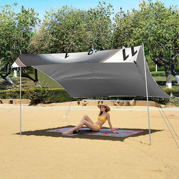 Camping Sun Shelters Infinity Time Spiral Clock Beach Canopy 126 * 110.2in