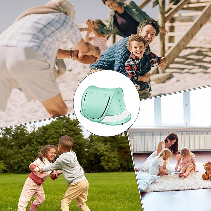 110x70x50cm Baby Beach Tent Camping Tent Sun Shelter Pop Up Baby Uv Protection Beach Tent with Storage Bag for Picnic Vacation Travel Yard Outdoors Beach