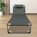 Folding Chair Leisure Chair Suitable for Outdoor Camping Folding Bed-Green