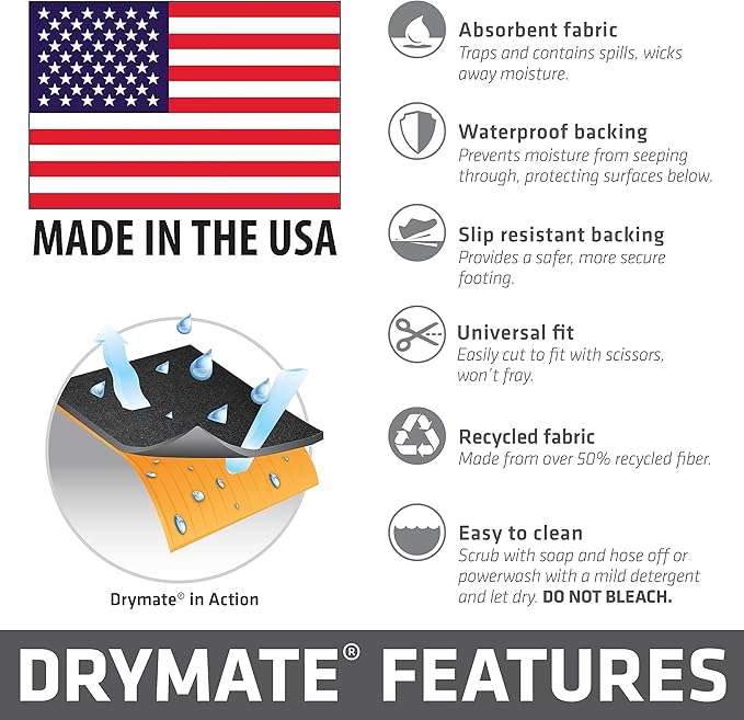 Drymate Tent Carpet Mat Protective Waterproof Liner Keeps You Warm &amp Dry Camping Floor Rug Accessory (7'4 x 8'4) Durable Lightweight Soft &amp Comfortable Trimmable Material (USA Made) (C