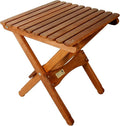 BYER OF MAINE - Pangean Folding Wooden Table Hardwood Portable Table for Deck or Camping Use Indoors or Outdoors - 18 H x 16 W x 16 D
