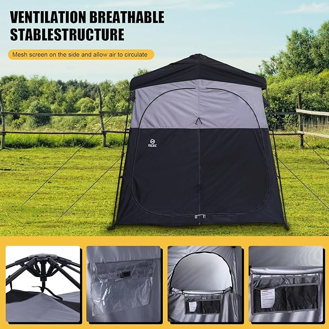 CDEN Camping Shower Tent Outdoor Shower Enclosure Camping Shower Outdoor Bathroom Pop Up Changing Tent Oversize