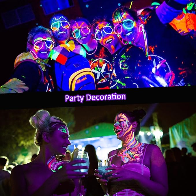 12W Black Lights for Glow PartyPurple LED Landscape Spot Lighting for Yard Garden Poster Bar Decoration2Pack