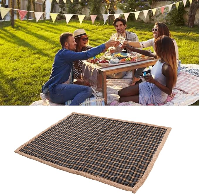 Outdoor Camping Thermal Insulation Blanket Picnic Mat Thickened and Windproof Durable and Portable - Soft Layer Anti Dirt Design for Hiking and Beach Use