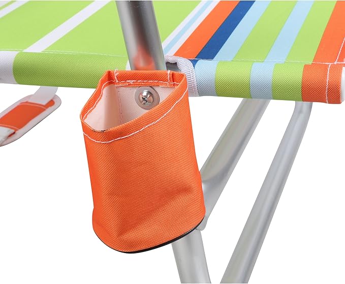Portal Beach Chair 4 Position Folding Beach Chairs with Backpack Straps Lightweight Low Beach Chairs for Adults Support up to 225 lbs Green