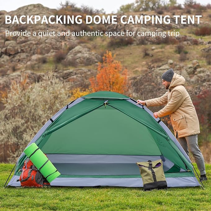 1/2/4/5/6 Person Dome Tents for Camping Lightweight Portable Backpacking Tent Small Easy Set Up Outdoor Waterproof Camping Hiking Tent for Adults