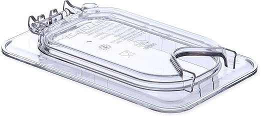 Carlisle FoodService Products StorPlus EZ Access Lid Cover for 1/9 Size Food Pans Single Notched 6.88 x 4.31 6 Count Clear