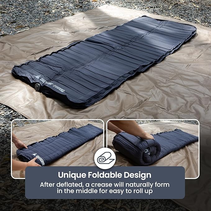 ONETIGRIS Dreamstar Single Air Mattress Self-Inflating Sleeping Pad Foam for Camping Backpacking Car Trips Travels Air Bed with Patch-up Kit