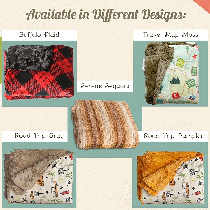 Throw Blanket for Camping - Plush Reversible Camping Blanket for Indoor &amp Outdoor Settings - Machine Washable Soft Blanket - 100% Polyester Cozy Blanket with Retro-Inspired Patterns Camp Casual
