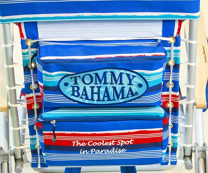 Tommy Bahama Hi-Boy 17 Seat Height 4-Position Lace-Up Suspension Folding Beach Backpack Chair