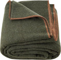 VEVOR Wool Camping Blanket Large Warm Stadium Blanket Flame Retardant Great for Outdoors Picnics Hiking Sports Events Travel Car &amp Bushcraft Survival Kits 64 x 88 Army Green Wool Blank
