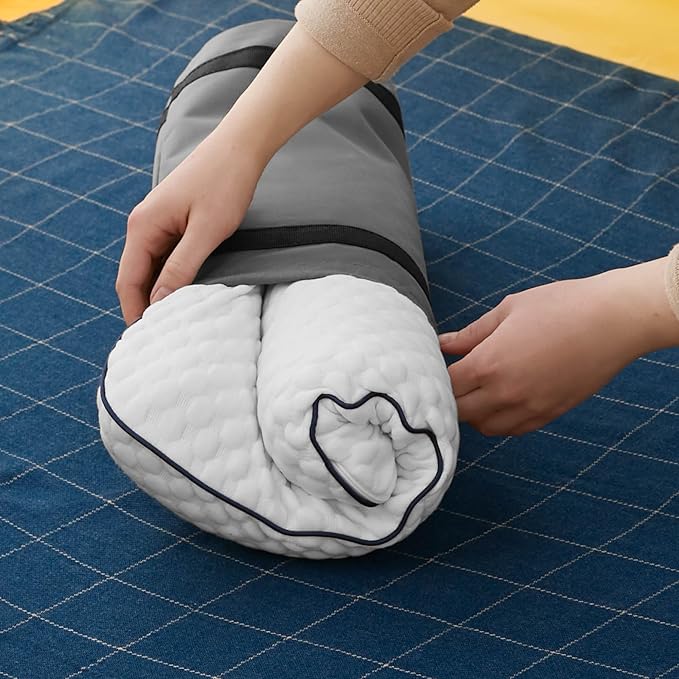 Weekender Gel Memory Foam Camping Pillow - Travel Essentials &amp Must Haves - Camping Gear &amp Accessories - Contouring Neck Support - Small Size Compatible for Car Airplane and Beach - 1 Pack