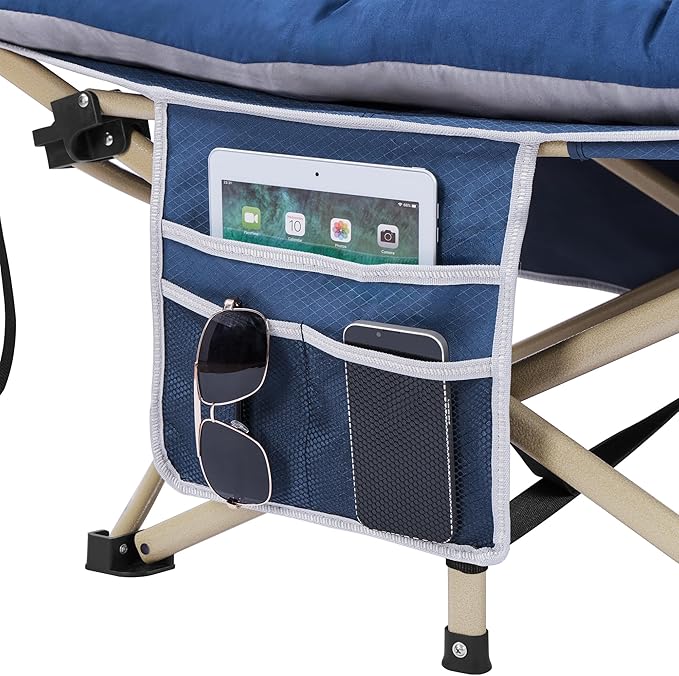 Yaheetech Folding Camping Cot Portable Outdoor Bed for Adults w/Mat &amp Storage Bag &amp Carry Bag Heavy Duty Cots for Outdoor Travel &amp Office/Home Nap