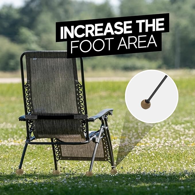Stabilizing Rubber Ball Feet for Helinox Camping Chair - Durable Outdoor Chair Leg Cap Help Stability on Rugged and Uneven Surfaces (Coyote TAN 45mm)
