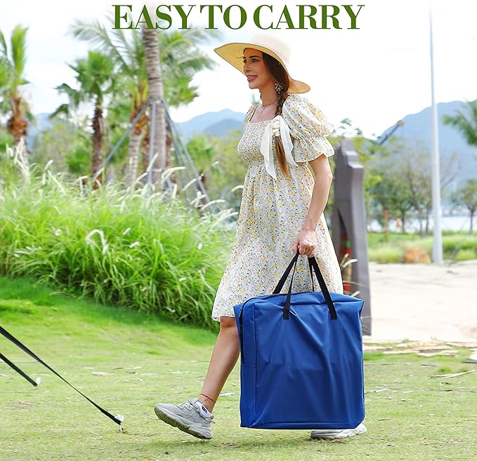 Oversized Camping Directors Chair Portable Folding Lawn Chairs for Adults Heavy Duty with Side Table Outdoor Foldable Camp Chair with Pocket for Beach Fishing Picnic