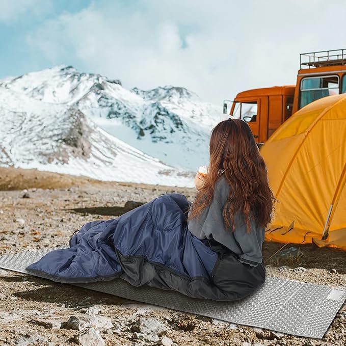REDCAMP Cotton Flannel Sleeping Bag for Camping Backpacking Adults Cold Weather Envelope Sleeping Bags with 2/3/4/6lbs Filling