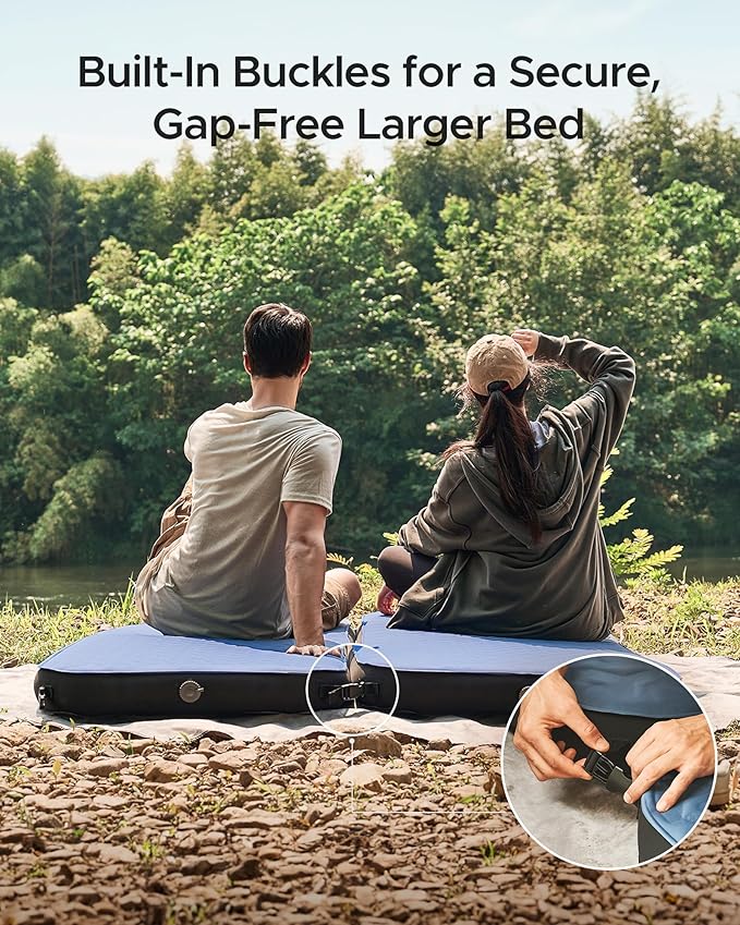 Acacia 4 Thick Self Inflating Sleeping Pad with Foam Innovative Y-Shaped Telescopic Structure Ultraportable Camping Air Mattress with Pump Sack Easy Roll Up Sleep Bed for Travel Tent Car