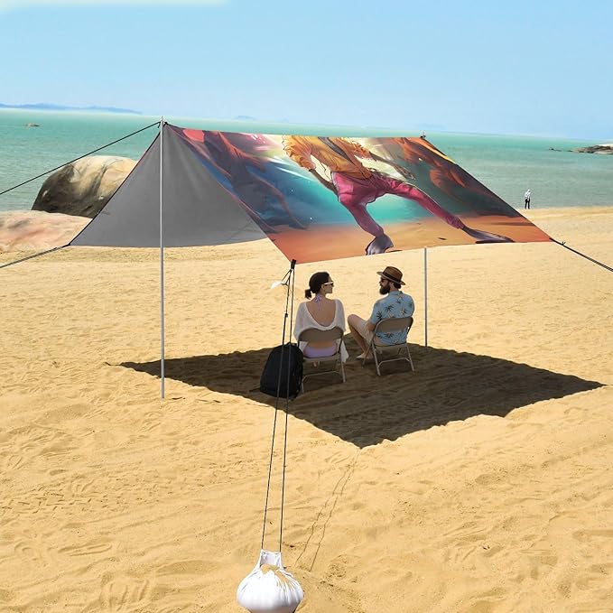 Camping Sun Shelters Fashion Kangaroo Dancing Beach Canopy 126 * 110.2in