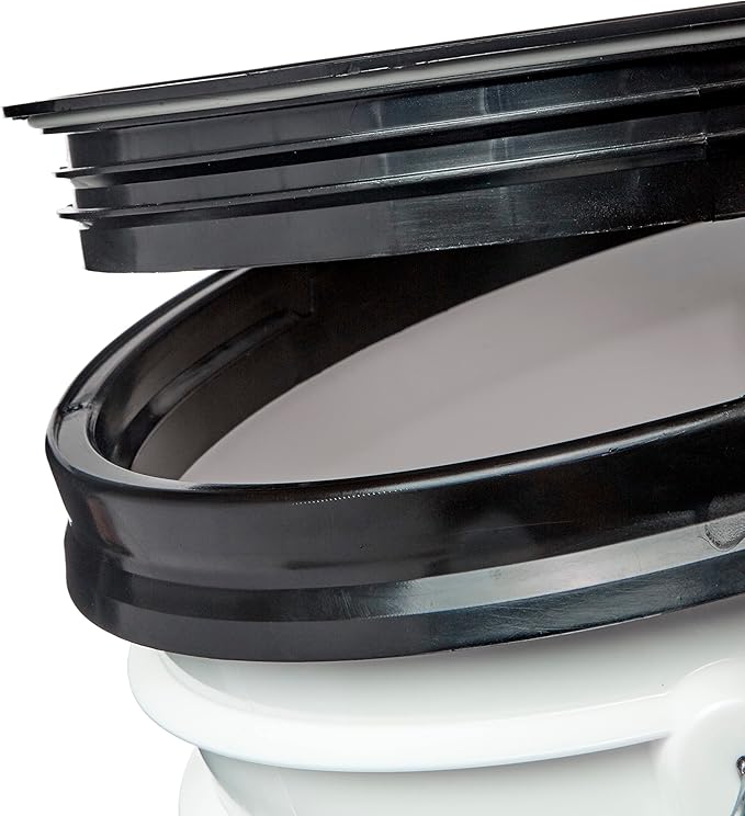 Gamma Seal Lids for 3.5 5 6 and 7 Gallon Buckets – Pack of 12 Black Gamma Lids – Food Grade BPA Free Reusable Lids Made in USA