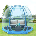 Pop Up Bubble Tent for 4-8 People - 10x10ft Large Oversize Weather Proof Pod - Cold Protection Camping Tent - Winter Instant Igloo Tent for Outdoor Activities Blue