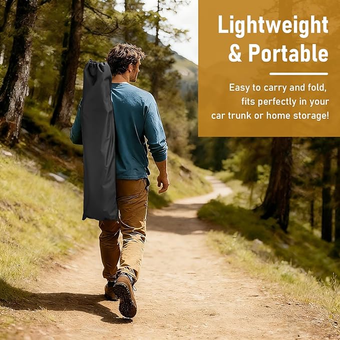 Portable Camping CotLightweight Sleeping BedFolding Tent Camping Cot Bed with Carrying Bag for Outdoor Hiking Travel Beach (Black)